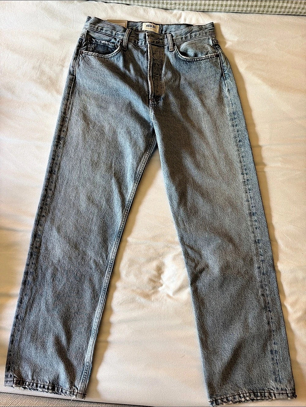 AGOLDE 90's Jean Mid Rise Loose Fit Straight Leg Jeans Blue Waist 27
